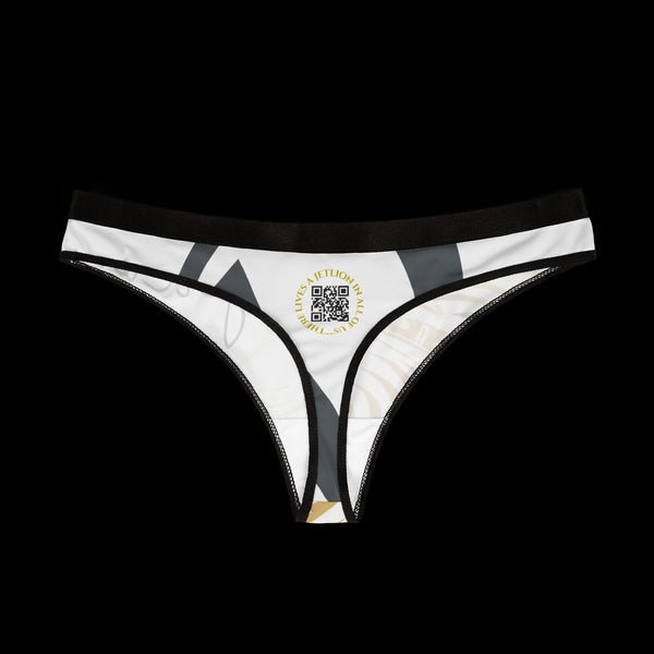 Diamond Edition Intimates: Vibrant Luxuries by JetLion | Women Bold, Confident, and Chic White Thongs