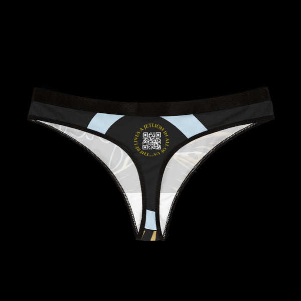 Onyx Edition Initimates: Vibrant Luxury by JetLion | Jet Black Minimal Coverage Thong with Maximum Impact
