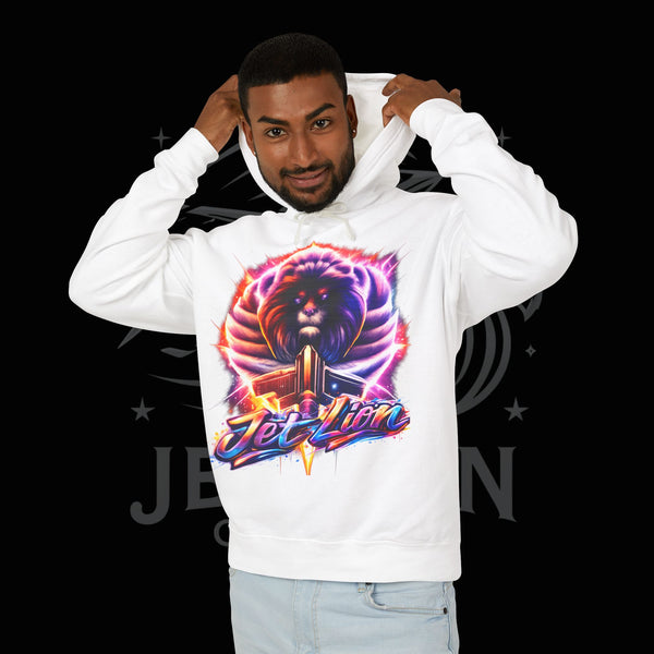 JetLion Present StarBurst Signature Lightweight Hoodie V1 — "JetLion" Cosmic Infused Graphic Sweatshirt