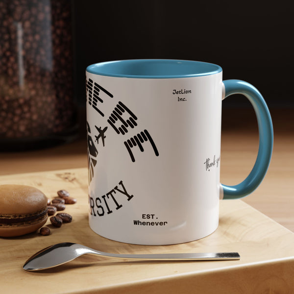 Adversity by JetLion presents Letmebe University Mug: Funny Minimalist Coffee Cup x Gift for the Unbothered x JetLion Mindset Drop
