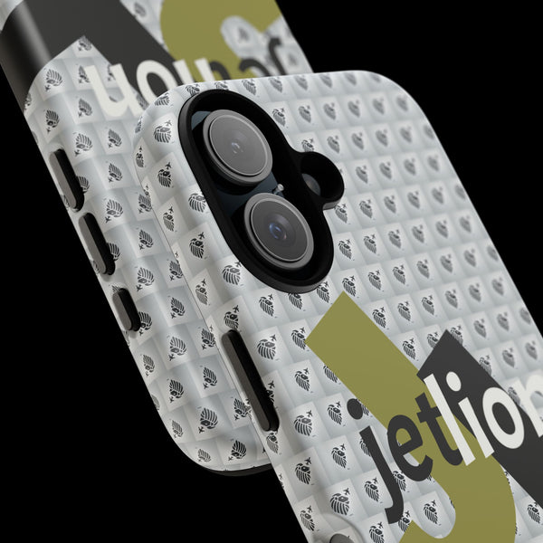 iPhone 16 Tough Case, Impact Case by JetLion, Bold 'JL' Logo & Lion Crest, Clean Modern Design, Presence Identity Power, Phone Cover,