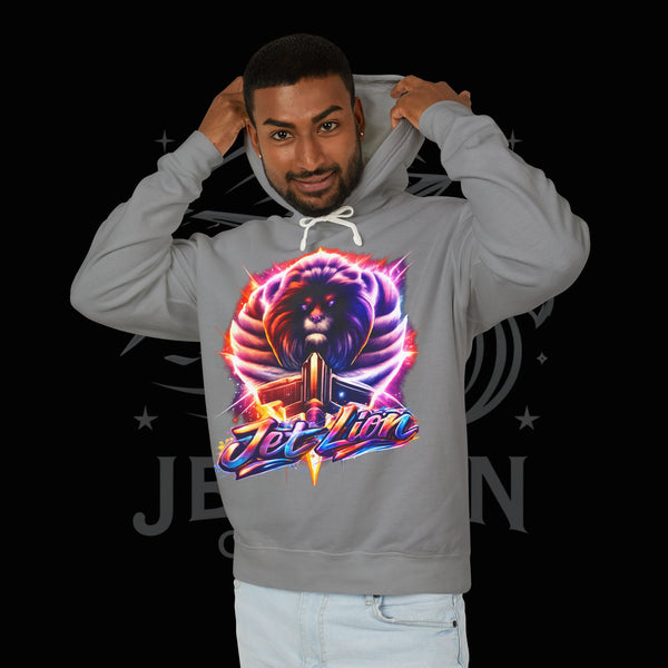 JetLion Present StarBurst Signature Lightweight Hoodie V1 — "JetLion" Cosmic Infused Graphic Sweatshirt