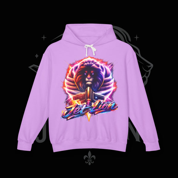 JetLion Present StarBurst Signature Lightweight Hoodie V1 — "JetLion" Cosmic Infused Graphic Sweatshirt