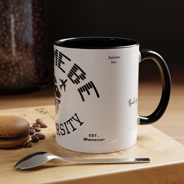 Adversity by JetLion presents Letmebe University Mug: Funny Minimalist Coffee Cup x Gift for the Unbothered x JetLion Mindset Drop