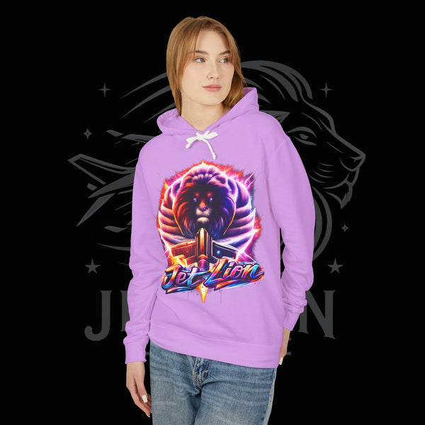 JetLion Present StarBurst Signature Lightweight Hoodie V1 — "JetLion" Cosmic Infused Graphic Sweatshirt