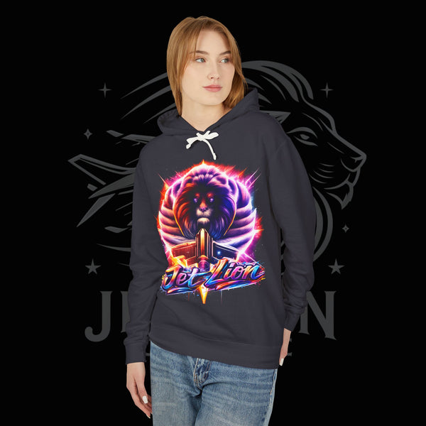 JetLion Present StarBurst Signature Lightweight Hoodie V1 — "JetLion" Cosmic Infused Graphic Sweatshirt