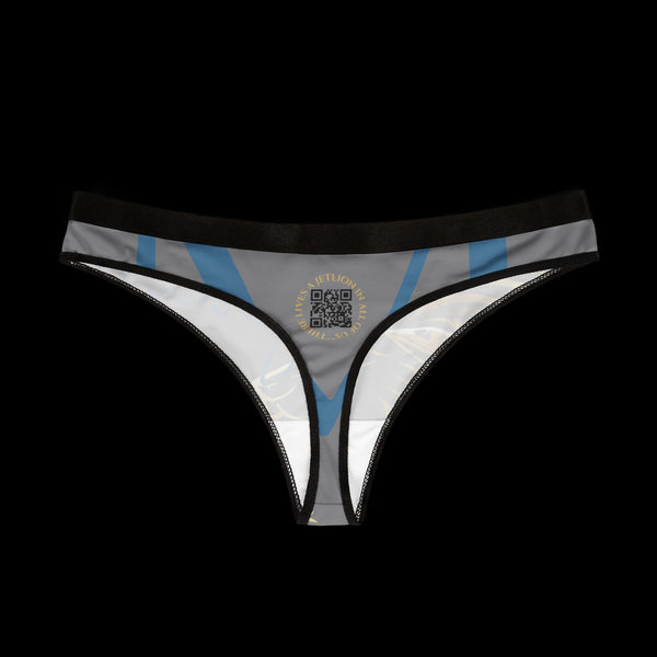 Moonstone Edition Intimates: Vibrant Luxuries by JetLion | Soft White Energy Thongs for the Intuitive and Grounded, Unique Gift for Her, Everyday Comfort, Edgy Fashion