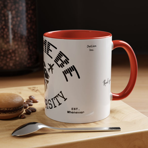 Adversity by JetLion presents Letmebe University Mug: Funny Minimalist Coffee Cup x Gift for the Unbothered x JetLion Mindset Drop