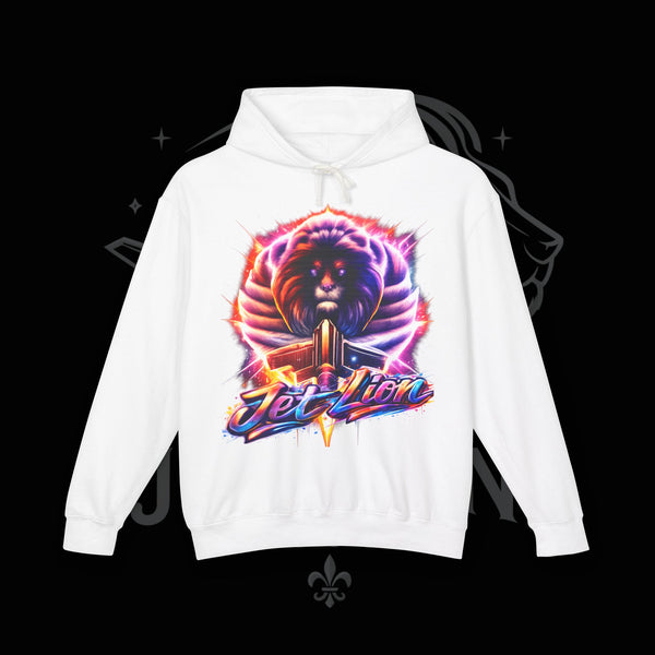 JetLion Present StarBurst Signature Lightweight Hoodie V1 — "JetLion" Cosmic Infused Graphic Sweatshirt